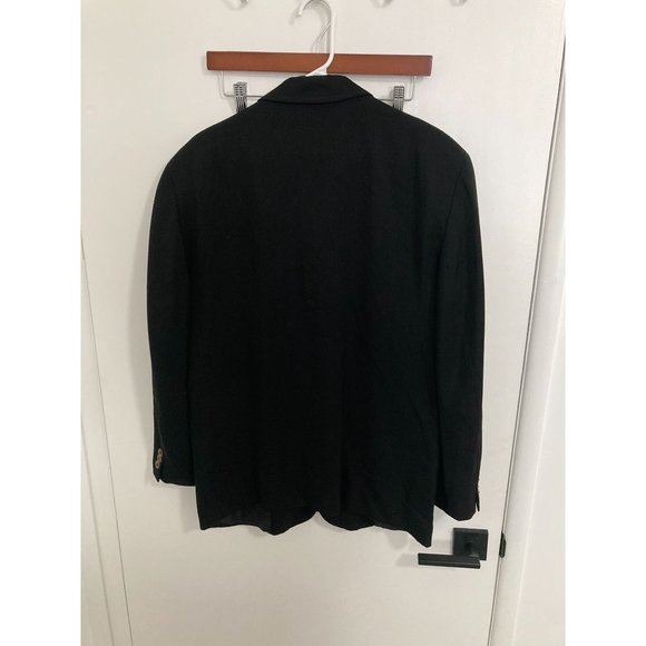 Cypress Grove Men's Vintage 100% Silk Blazer, Black, 40R - Picture 2 of 2